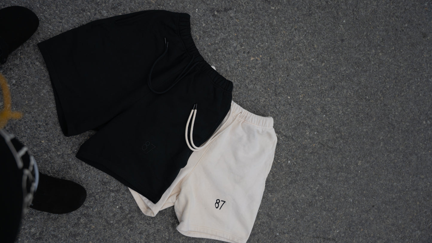 87 Oversized Fleece Shorts "Coal"